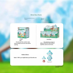 Authentique Sanrio Hangyodon Ugly Fish PVC Surprise Blind Box Anime Mermaid Outdoor Series Décoration de bureau Cadeau unisexe - Product Image 3