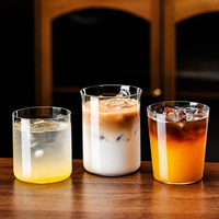 Vente en gros de gobelets à boisson froide en verre borosilicate transparent personnalisés avec logo, 270 à 500 ml, pour cocktails, bière, café glacé, jus, thé