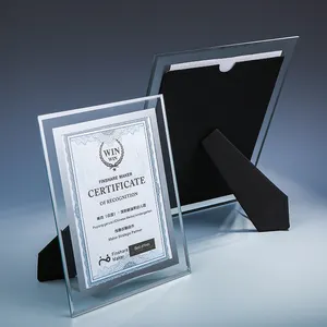 工厂新产品上架创意水晶相框奖牌定制水晶荣誉证书奖杯