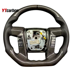 YTcarbon for F150 <strong>SVT</strong> <strong>Lightning</strong> 09-14 Auto Parts Car Interior Accessories Racing Style Custom Leather Italy Suede Steering Wheel - Product Image 4