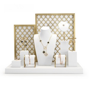 Custom High end jewelry display prop set metal jewelry stand <b>earring</b> bracelet necklace display stand - Product Image 4