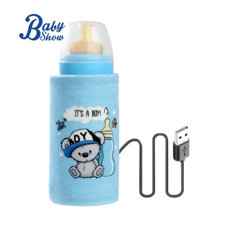 USB Connect Portable Car Travel Milk Heating Bottle Insulation Set Baby Outdoor Heating Bottle