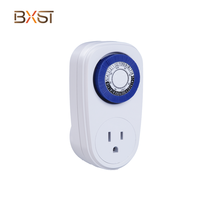 BXST US Mini minuterie mécanique 24 heures programmable Plug in Light Timer