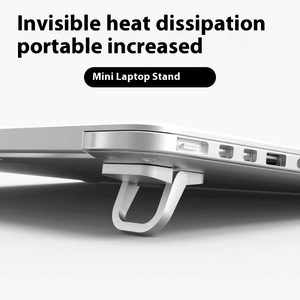 Support d'ordinateur portable mini portable et élégant en alliage de zinc, rehausseur invisible, support pliable pour ordinateur portable et tablette de bureau - Product Image 3
