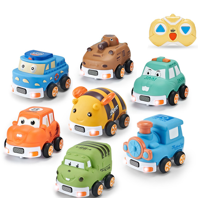 New Design Can Disassembled and Washed Soft Rubber Vinyl Mini Cartoon Rc Toy Car 2ch Rc Car for Kids