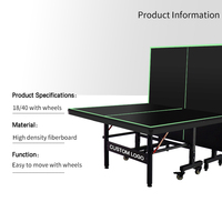 Table de ping-pong pliante professionnelle d'intérieur, portable, en acier, MAIGEDUN LX-26S, Shandong, 18 mm, 92 kg, vente en gros d'usine, pas cher