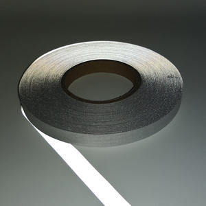 Material de Poliéster Reflectante TC Fluorescente Verde Plata de Alta Visibilidad Personalizado, Ropa Lavable con Advertencia de Seguridad Cosida - Product Image 3