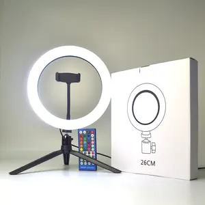 Лампа заполняющая RGBW с двойной цветовой температурой, светильник с дистанционным управлением и управлением через приложение, студийная лампа для красоты с двойным управлением, 30 см