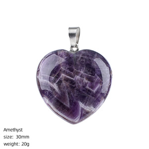 Charmes en <span class=keywords><strong>pierre</strong></span> naturelle en forme <span class=keywords><strong>de</strong></span> cœur, cadeau pour <span class=keywords><strong>la</strong></span> Saint-Valentin, accessoire <span class=keywords><strong>de</strong></span> bijouterie, pendentif en cristal en forme <span class=keywords><strong>de</strong></span> cœur - Product Image 5