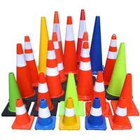 Top vente 30 cm Flexible PVC trafic cône réfléchissant délinéateur poste avec voyant d'avertissement pour la sécurité routière