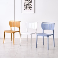 Chaises de restaurant empilables, mobilier commercial pas cher, style nordique, chaise de salle à manger simple, moderne, en plastique blanc