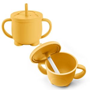 Custom Silicone Straw Drinking Portable Durable Cartoon Penguin Soft <b>Cup</b> for Outdoor - Product Image 2