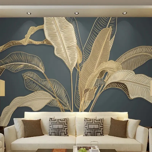 Papel Tapiz Autoadhesivo 3D con Relieve <span class=keywords><strong>de</strong></span> Hoja <span class=keywords><strong>de</strong></span> Plátano Retro, Mural Grande para Sala <span class=keywords><strong>de</strong></span> Estar, Dormitorio, Decoración <span class=keywords><strong>de</strong></span> Pared <span class=keywords><strong>de</strong></span> Lujo para el Hogar - Product Image 5