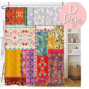 Élégance Coloré Boho <span class=keywords><strong>Salle</strong></span> <span class=keywords><strong>de</strong></span> <span class=keywords><strong>Bain</strong></span> Style Patchwork Tissu Rideaux <span class=keywords><strong>de</strong></span> Douche Bohème Folk Print Bath Decor - Product Image 5