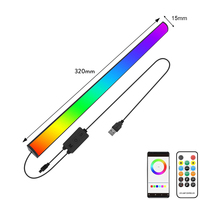 Luz Nocturna Ambiental RGB con Interruptor/Control Remoto, Lámpara de Mesa USB Regulable, Retroiluminación para Smart TV, Monitor de Juegos, Ritmo Sinfónico