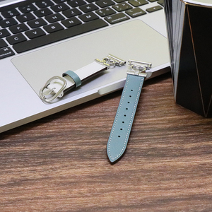 Correa de reloj de 20mm para <span class=keywords><strong>Huawei</strong></span> Watch <span class=keywords><strong>GT2</strong></span> 42mm 49mm 46mm 45mm para Apple Smart Watch correa de cuero genuino con dijes de corazón de Metal - Product Image 1