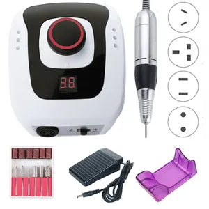 APROMS 35000 Taladro eléctrico para uñas Pantalla LED Eliminación de cutículas Puntas acrílicas Fresado Salón de manicura E-File Taladros de pedicura