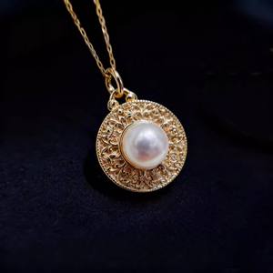 อุปกรณ์ทำเครื่องประดับมุก DIY 31430 ตัวเรือนเงินแท้ S925 สำหรับจี้มุกทรงกลมขนาด 7-8 มม. ตัวเรือนเปล่าสำหรับสร้อยคอทอง/เงิน จี้สำหรับผู้หญิง - Product Image 2