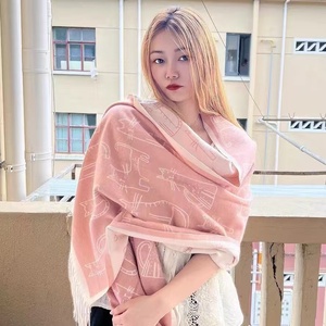 Hiver Chat Tassel Pashmina Châles Wraps Grandes écharpes Cachemire Feel Echarpe pour Femmes - Product Image 6