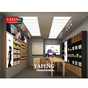 ตู้เก็บโทรศัพท์อิเล็กทรอนิกส์พร้อมไฟ LED สำหรับร้านซ่อมโทรศัพท์มือถือและออกแบบร้านขายโทรศัพท์มือถือตามสั่ง - Product Image 1