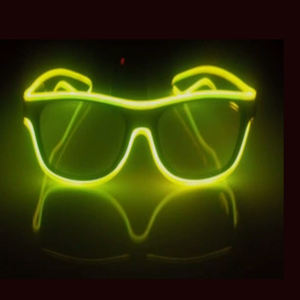 Noël Rave Party Glowing LED Lunettes de soleil Neon EL Wire Lunettes Glow-in-the-Dark Clignotant Costumes pour la remise des diplômes du Ramadan - Product Image 1