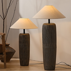 세라믹 테이블 램프 <span class=keywords><strong>LED</strong></span> 광원 화이트 린넨 램프 갓 호텔 장식용 침실 데스크 램프 - Product Image 1