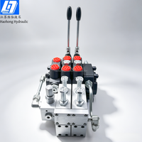 Haohong DCV100 100 litres/min 2 bobines Vanne de commande directionnelle sectionnelle manuelle et électro-hydraulique 315 bars de pression Garantie 1 an