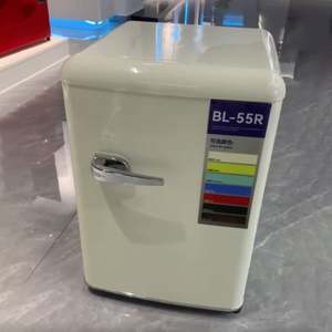 Réfrigérateur vintage à porte unique de couleur rose de l'usine OEM 55L avec boîte de congélation Réfrigérateurs ménagers Mini - Product Image 1