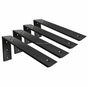 Supports d'étagère pliants robustes en métal en forme de L, charnières murales pour table d'établi, pièces de quincaillerie DIY - Product Image 1