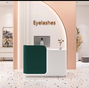Comptoir de caisse minimaliste moderne en bois durable, mobilier commercial pour hôtel, salon de thé, petit bar, salon de beauté, salon de coiffure - Product Image 5