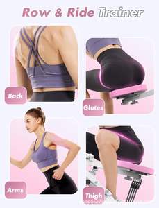 Chaise romaine d'entraînement pliable ergonomique et réglable <span class=keywords><strong>de</strong></span> haute qualité pour l'équitation, avec cadre métallique, couleur rose - Product Image 4