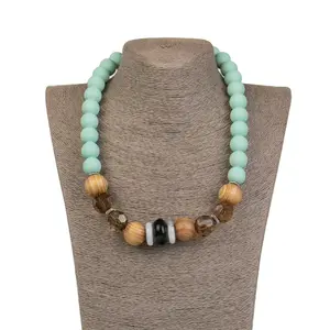 R.GEM. Wholesale Choice Round Beads Acrylic Resin Wood Necklace