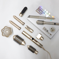Brosse Sèche-Cheveux Multifonction Professionnelle 8-en-1 Haute Vitesse, Sèche-Cheveux et Fer à Boucler, Moteur Sans Balais, Ensemble de Brosses à Air Chaud Styler