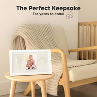 Cadre photo en bois DIY pour empreintes de mains et de pieds, cadre commémoratif, cadeau pour nouvelle maman, bois naturel pour encadrement photo