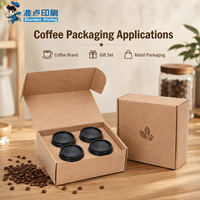 Boîte à dosettes de café en kraft personnalisée, boîte en papier écologique pour l'absorption des chocs et le rangement des tasses à café et autres petits objets