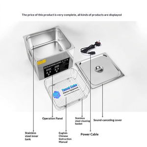 Machine de nettoyage ultrasonique industrielle 40KHz, dégraissant moteur DPF, éliminateur de rouille et d'huile, nettoyeur commercial et domestique robuste 1-30L - Product Image 5
