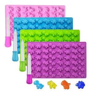 Stocks Promotion 48 Cavity Mini Dinosaur Silicone Candy <strong>Molds</strong>/<strong>Dragon</strong> Gummy Bear <strong>Mold</strong>, Non-Stick Gummie Chocolate Gelatin Tray