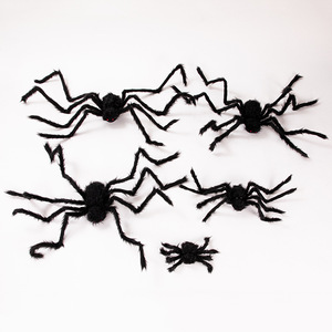 Duoyou Halloween <strong>Spider</strong> Artificial Black <strong>Spider</strong> with Red Eyes Different Size <strong>Spiders</strong> - Product Image 1