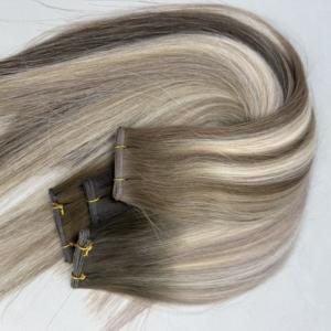 Extensions de cheveux invisibles de qualité supérieure, super fines, tissage Genius, double trame, cheveux naturels vierges bruts originaux - Product Image 6