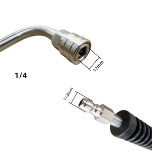 Buse de pulvérisation en acier inoxydable 1/4 pour nettoyeur haute pression, tige d'extension en plastique recouverte de métal - Product Image 6