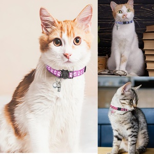 Colliers pour animaux de compagnie KingHon de haute qualité, colliers personnalisés pour animaux de compagnie, accessoires pour animaux de compagnie à fermeture rapide, collier en nylon pour chat et chien, collier pour chat avec clochette - Product Image 6