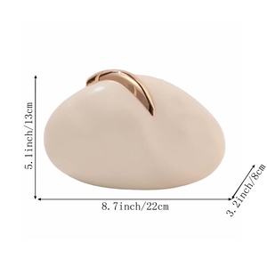 Bolso de mano elegante de PU para mujer, cartera de piel sintética con cadena metálica desmontable, bolso de noche para la vida diaria y fiestas - Product Image 5