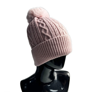 Thickened Waterproof Ear Protection Outdoor Keep Warm Winter Knitted Custom Embroidered Logo Plain <strong>Beanie</strong> <strong>Pom</strong> <strong>Beanie</strong> Travel - Product Image 3