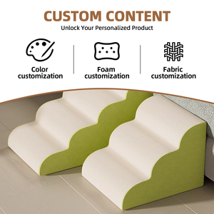 OEM ODM lüks bellek köpük köpek merdiven özel <span class=keywords><strong>Pet</strong></span> rampa kedi adımları ile su geçirmez çıkarılabilir kapak - Product Image 6