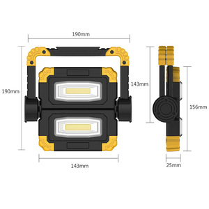 TAIKOO High Brightness Rechargeable Work <b>Light</b> for Workshop Adjustable <b>LED</b> Working Lamp with 360. RotationAdjustable <b>LED</b> Working - Product Image 2