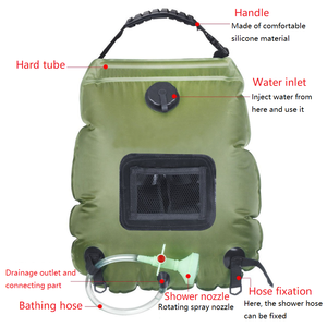 Sac de <span class=keywords><strong>douche</strong></span> à énergie <span class=keywords><strong>solaire</strong></span> 20L, sac de <span class=keywords><strong>douche</strong></span> à énergie <span class=keywords><strong>solaire</strong></span> de 5 gallons, sac à eau de <span class=keywords><strong>douche</strong></span> de camping en plein air - Product Image 4