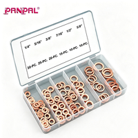 110Pcs Copper Washers Flat Sealing Washers Assortment Kit Mixed Size Customized for Industrial,Household