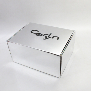Custom logo Printed Silver Foil Laminated Corrugated Shipping Mailer Box for Fashion Designer Handbags <strong>Gifts</strong> <strong>Small</strong> Business - Product Image 5