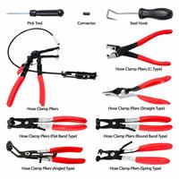 TEBAK – Kit de pinces à collier de serrage rouges en acier à haute teneur en carbone, 9 pièces, pour l'entretien des conduites d'eau de voiture – Vente chaude, haute qualité