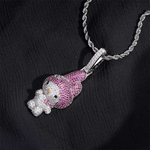 Collar con Colgante de Animal de Dibujos Animados con Piedras de Circonita Cúbica, Estilo Hiphop, Diseño Popular <span class=keywords><strong>2026</strong></span>, para Hombre y Mujer - Product Image 6